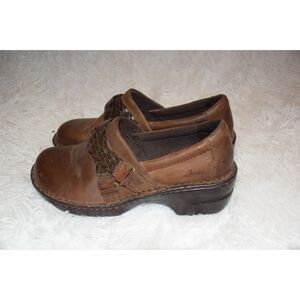 B.O.C. Women's Oneya Clogs Slip On Shoes Braided Straps Size 8M Brown Leather